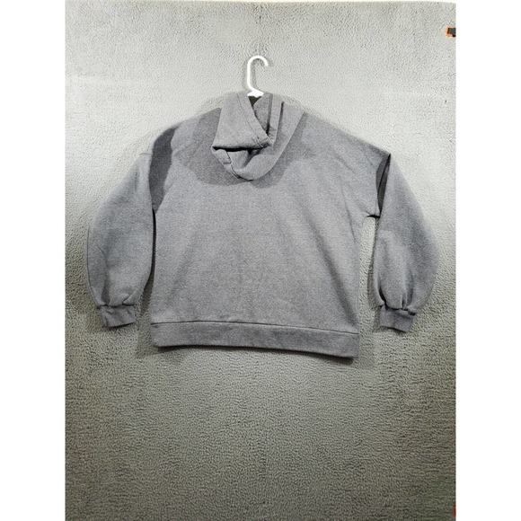 Zenana Hoodie Womens Medium‎ Gray Solid Long Sleeve Pullover Sweater OT-35033 - Picture 5 of 9